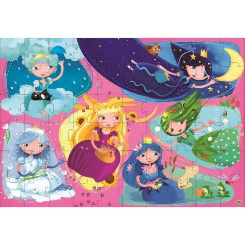 60 Piece Book & Giant Puzzle - Nature Princesses