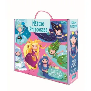 60 Piece Book & Giant Puzzle - Nature Princesses