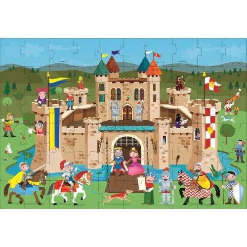 60 Piece Book & Giant Puzzle - The Knight's Castle