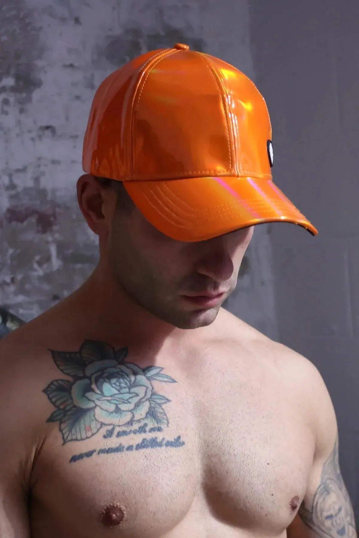CYBER HOLO HAT - ORANGE