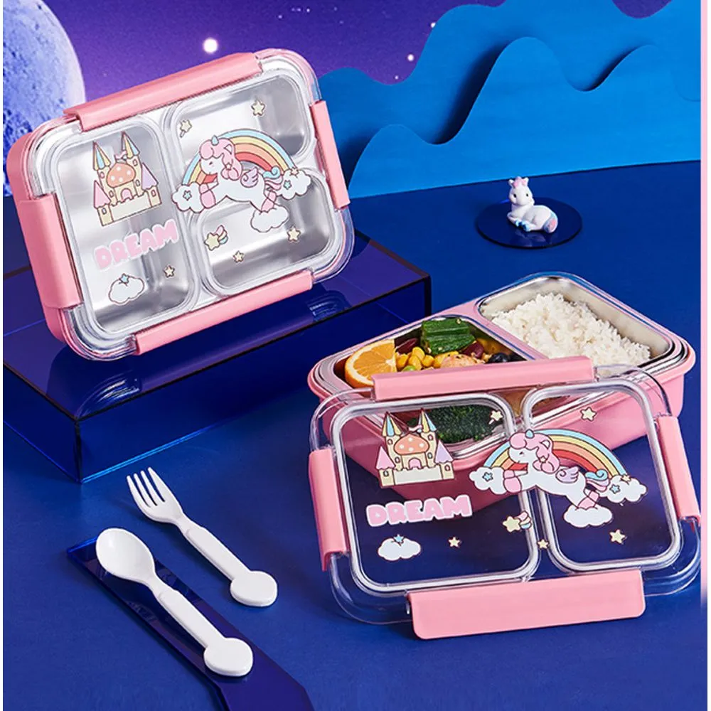Princess Magic Pink Stainless Steel Kids Lunch Box